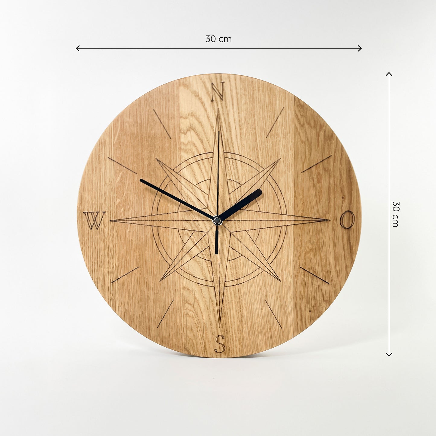 wooden wall clock - Leona
