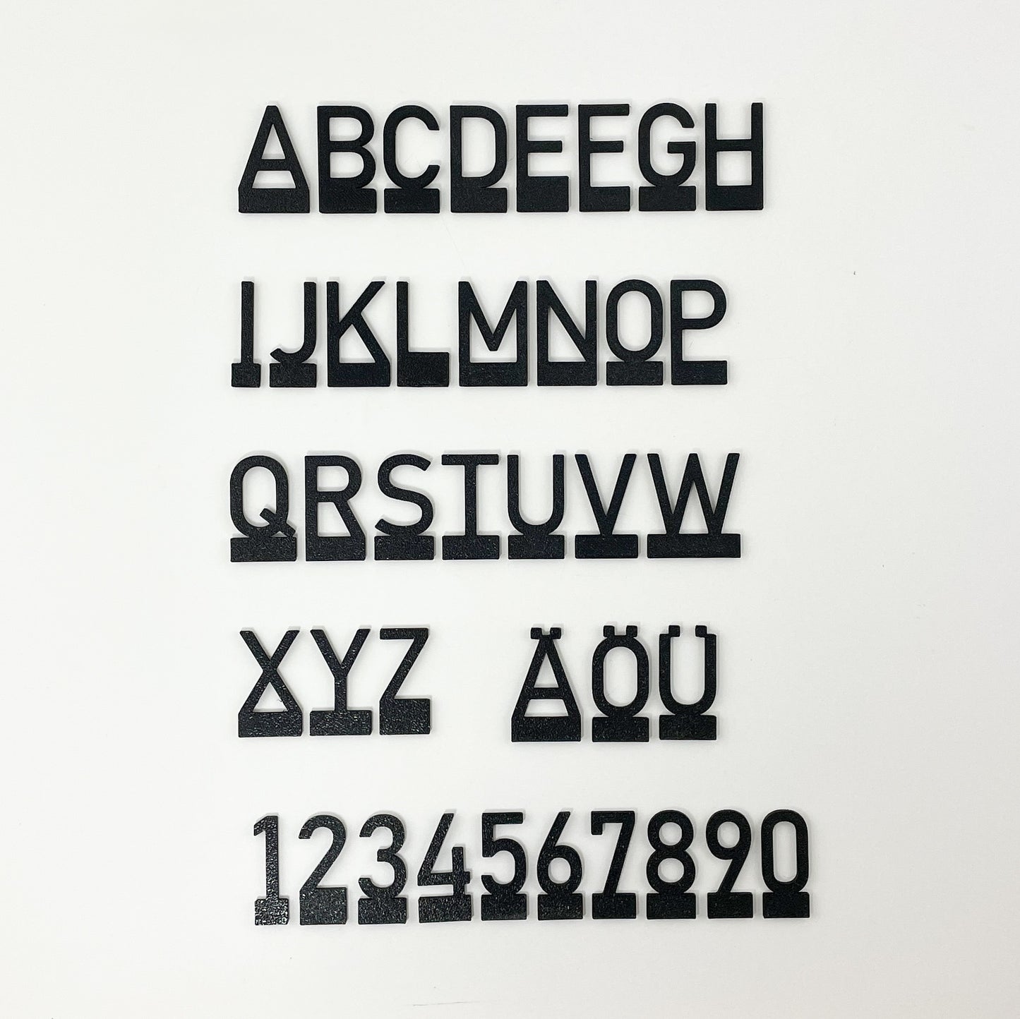 3D-Druck Steckmotiv Buchstaben - Bahnschrift