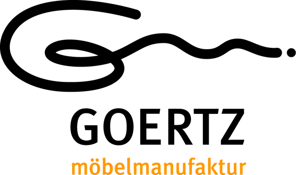 Logo Goertz Möbelmanufaktur Wismar schwarz orange