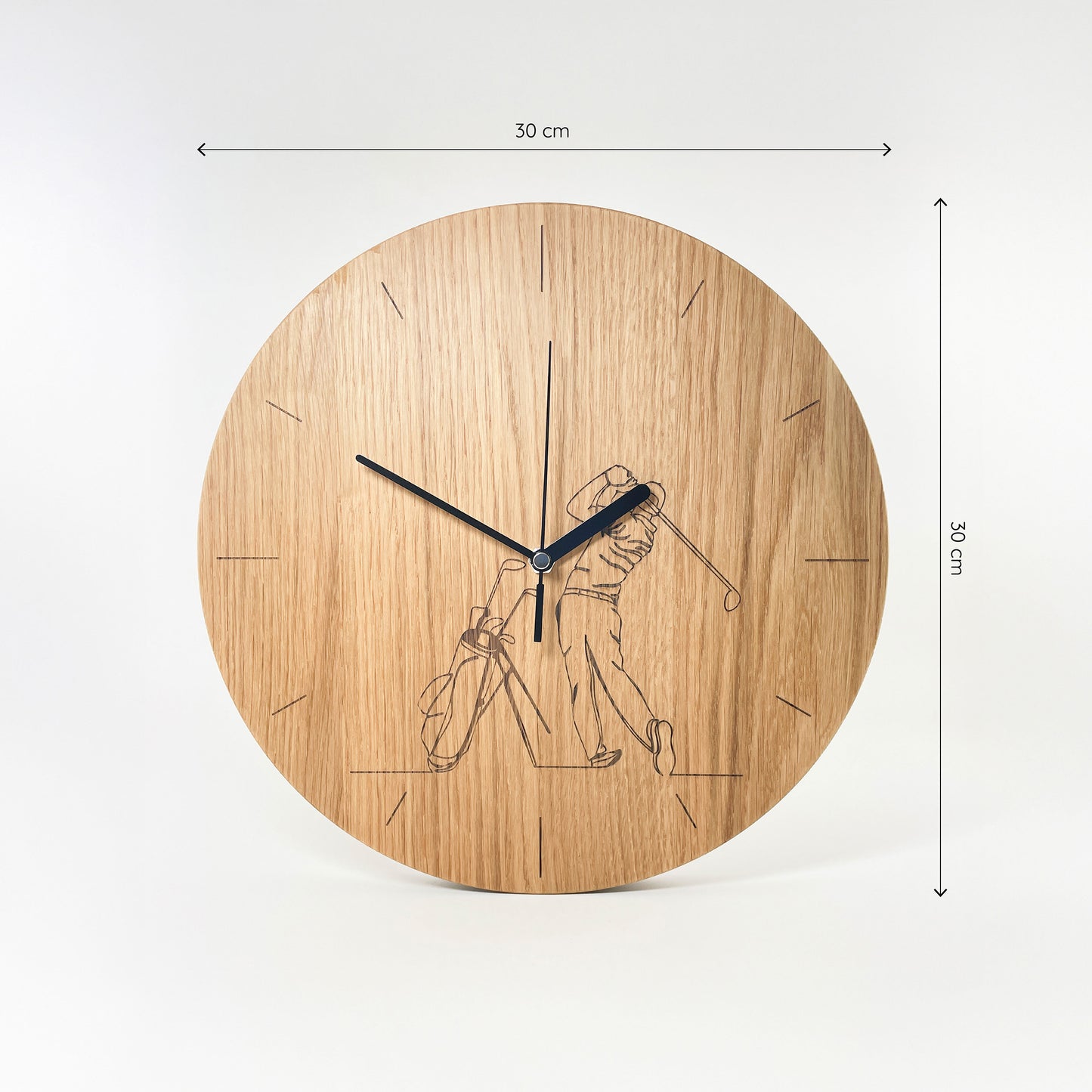 wooden wall clock - Leona