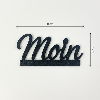 3D-Druck Steckmotiv Schriftzug - Moin