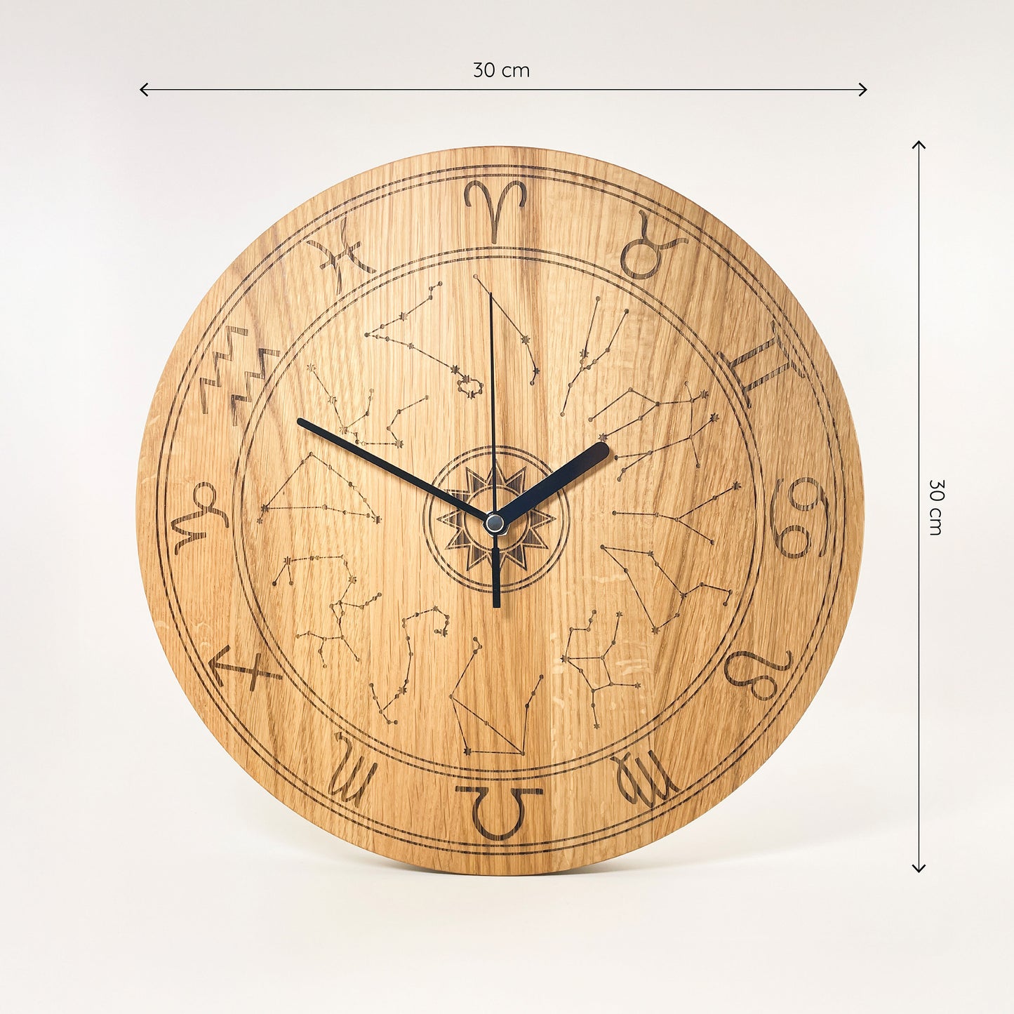 wooden wall clock - Leona